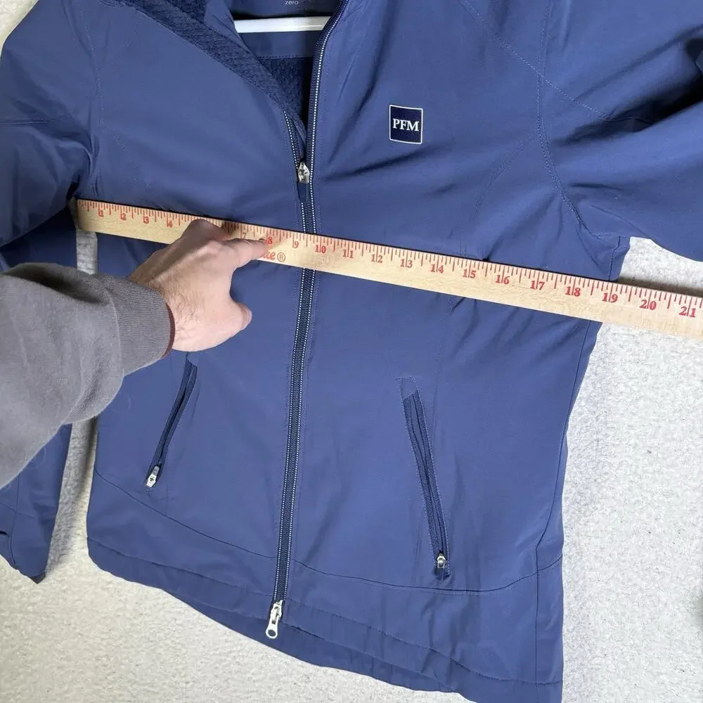 Zero Restriction Abbey Jacket Womens Small Blue Waterproof Waffle Lined Fleece